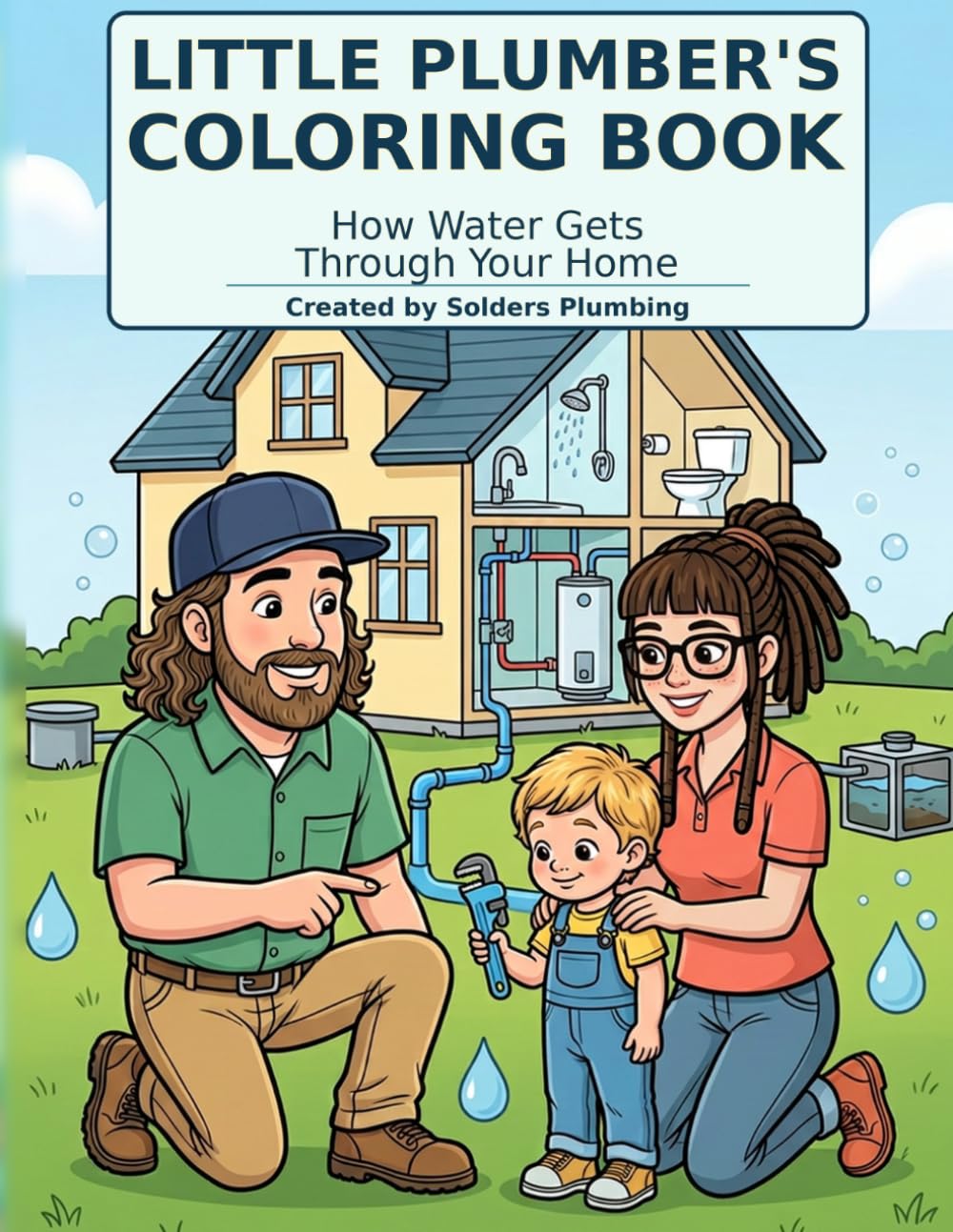 Cover of Little Plumber’s Coloring Book: How Water Gets Through Your Home by Todd A. Steffy